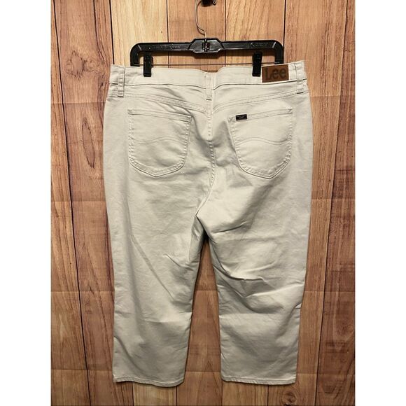 Lee Women's Cream Jeans 18M - Picture 4 of 5